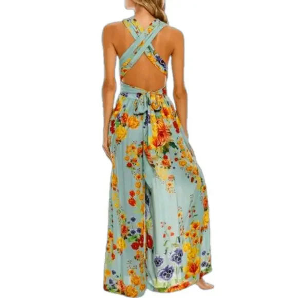 NWT Agua Bendita Florence Bouk Multiway Jumpsuit Size M